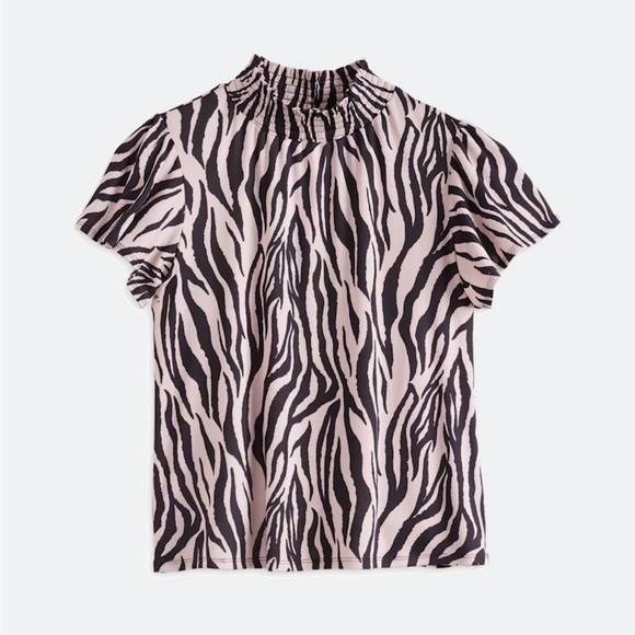 Beacon Zebra Print Flutter Sleeve Top - Picture 11 of 11